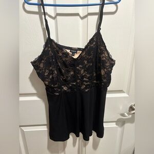 Torrid Black Sleeveless Camisole with Bustier Embellishments
